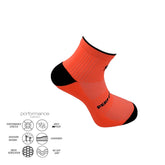 Short crew running socks lime